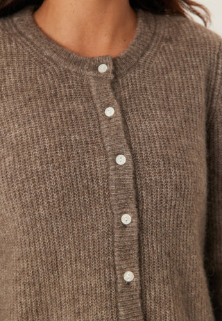 Vilory O-neck Langermet Strikket Cardigan