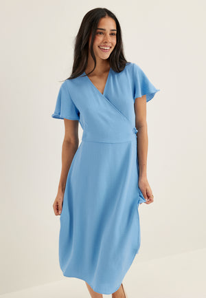 Vilovie S/S Wrap Midi Dress