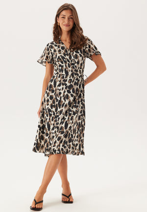 Vilovie S/S Wrap Midi Kjole