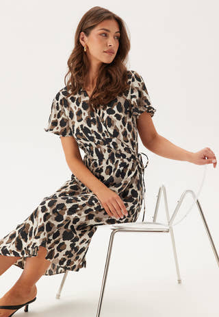 Vilovie S/S Wrap Midi Dress