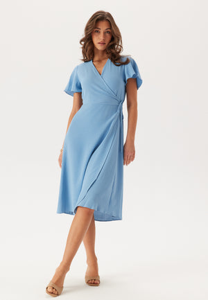 Vilovie S/S Wrap Midi Kjole