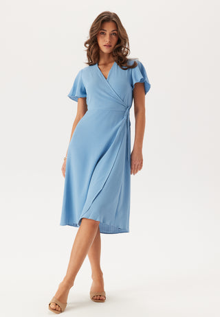 Vilovie S/S Wrap Midi Kjole