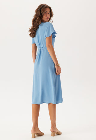 Vilovie S/S Wrap Midi Kjole