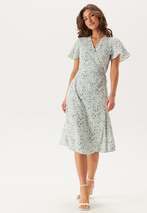 Vilovie S/S Wrap Midi Kjole