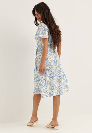 Vilovie S/S Wrap Midi Dress