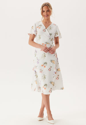 Vilovie S/S Wrap Midi Kjole