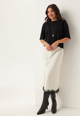 Vimalu O-neck 2/4 Strikket Topp