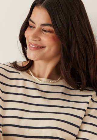 Vimalu O-neck 2/4 KNIT TOP