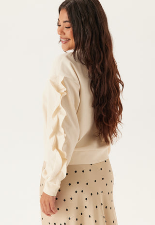Vimentina Flounce O-neck Langermet Topp
