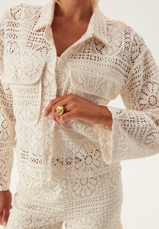Vimerinda Crochet Langermet Cardigan