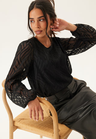 Vimika O-neck Long Sleeve Top