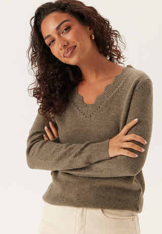 Vinikolina V-neck L/S KNIT TOP