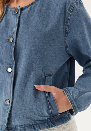Vireba Langermet O-hals Denimjakke