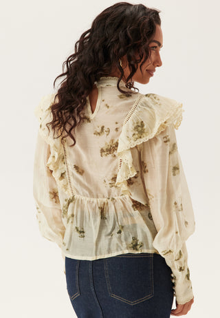 Viremo Langermet Volangbluse