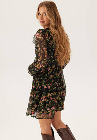 Viroman New V-neck L/S Short Dress