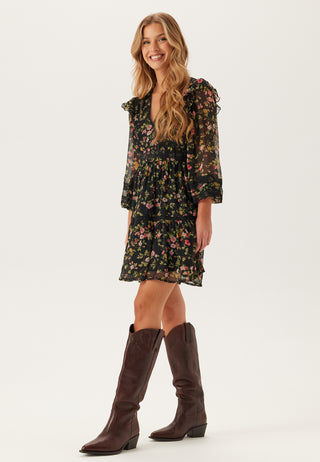 Viroman New V-neck L/S Short Dress