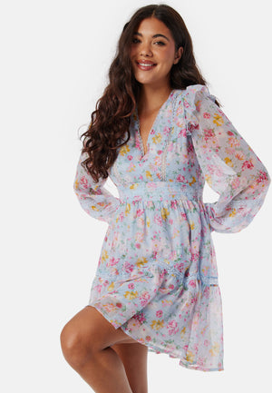 Viroman New V-neck Langermet Kort Kjole