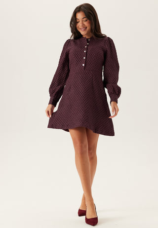 Vitaliama Long Sleeve Jacquard Dress