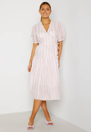 Prisma 2/4 Wrap Midi Dress