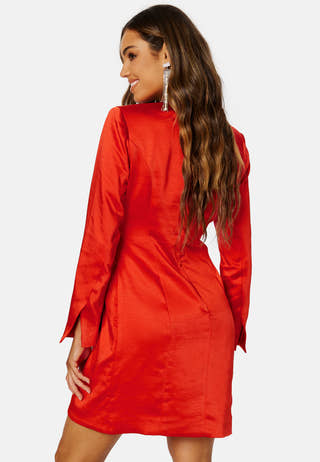 Sannie LS Drape Dress