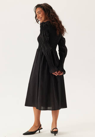 Yaschemma Ls Smock Midi Dress
