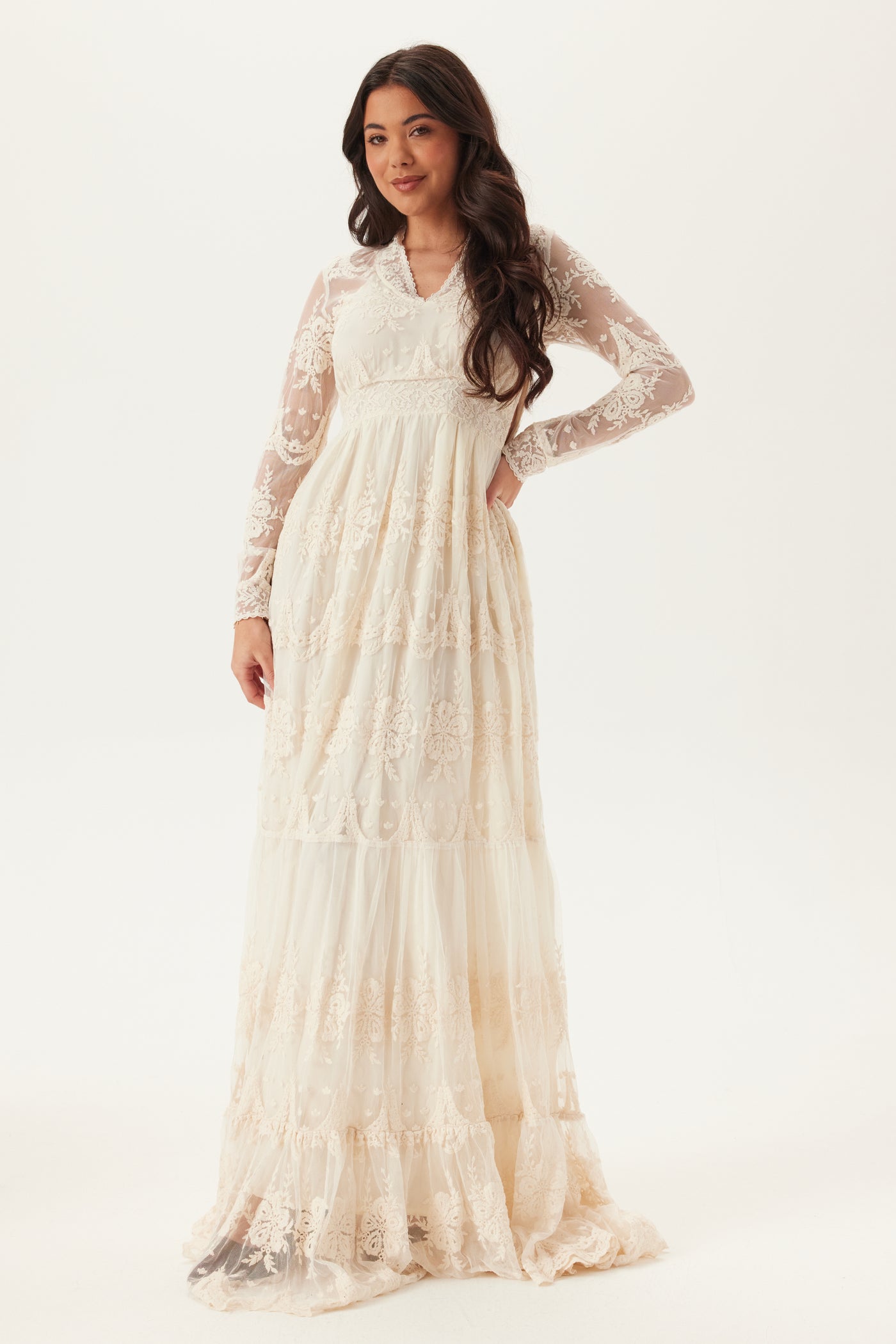 Yascream Strap Maxi Dress Gardenia