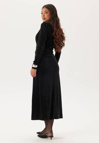 Yashella Ls Velour Midi Dress