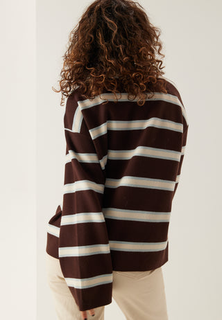 Yasisabell Ls Polo Knit Pullover