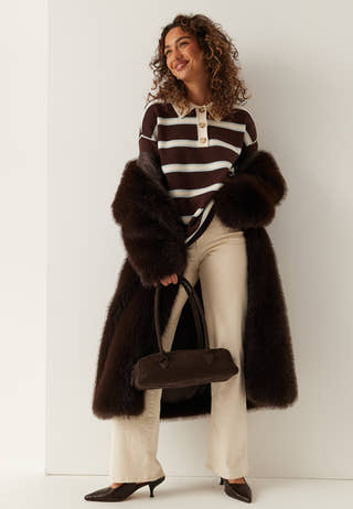 Yasisabell Ls Polo Knit Pullover