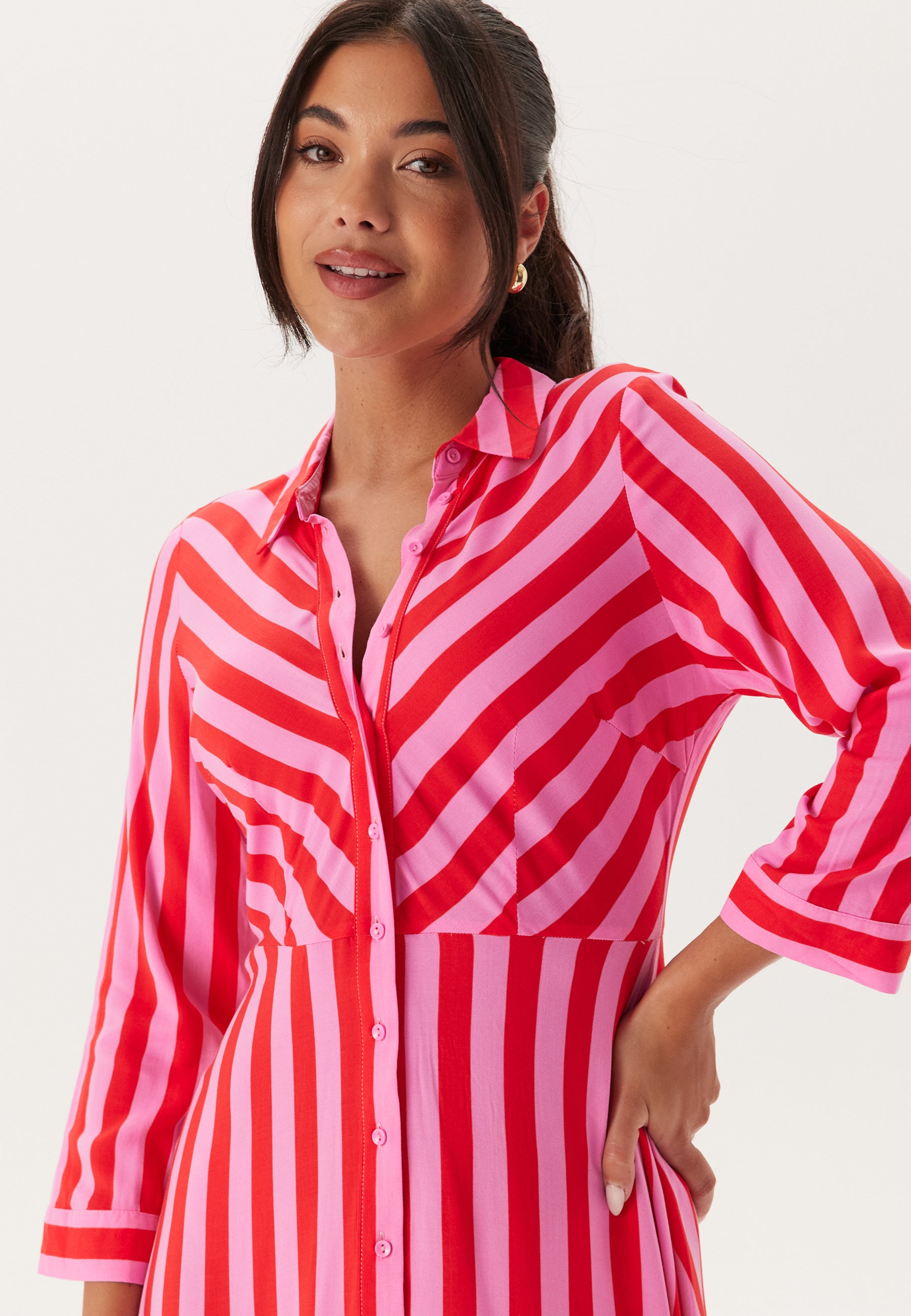 yas maxi shirt dress YAS Shirt Dress 'Savanna' in Black